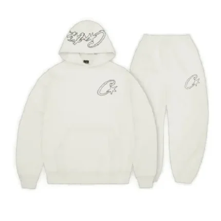 corteiz satin c star applique off white tracksuit