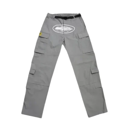 corteiz guerillaz stone cargos gray