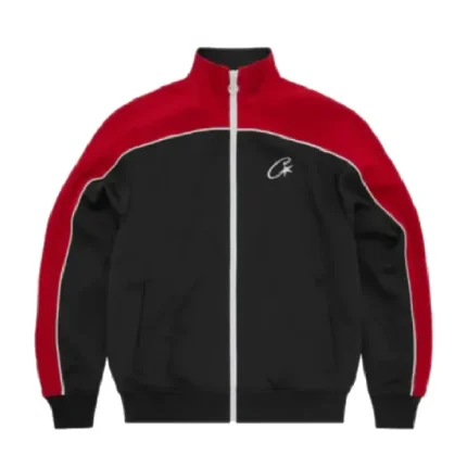 corteiz shotta tracksuit black/red