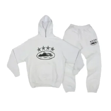 corteiz white tracksuit