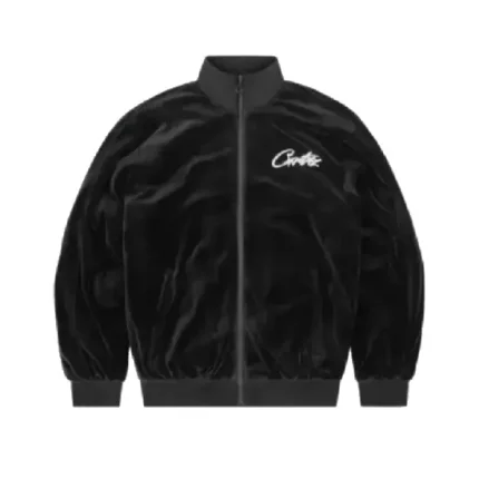 corteiz vvs velour black tracksuit
